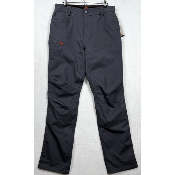 Brunt The Martin Work Pants Men's 34x36 Gray‎ Double Front Straight Fit NWT
